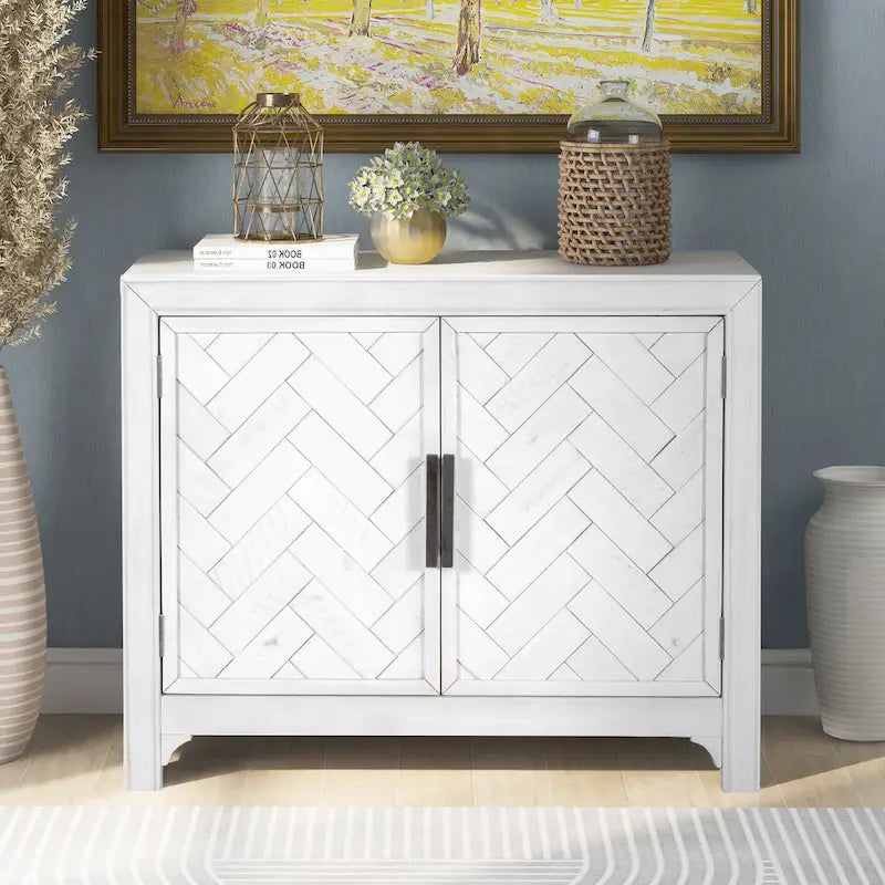 Table console moderne de 40 pouces avec 2 étagères pour salon