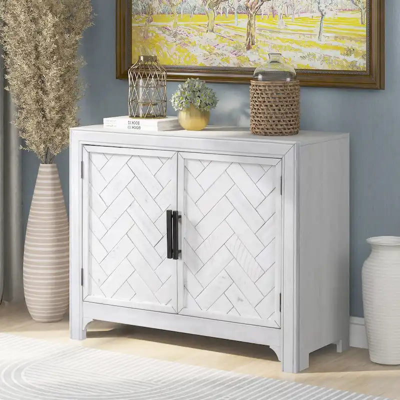Table console moderne de 40 pouces avec 2 étagères pour salon