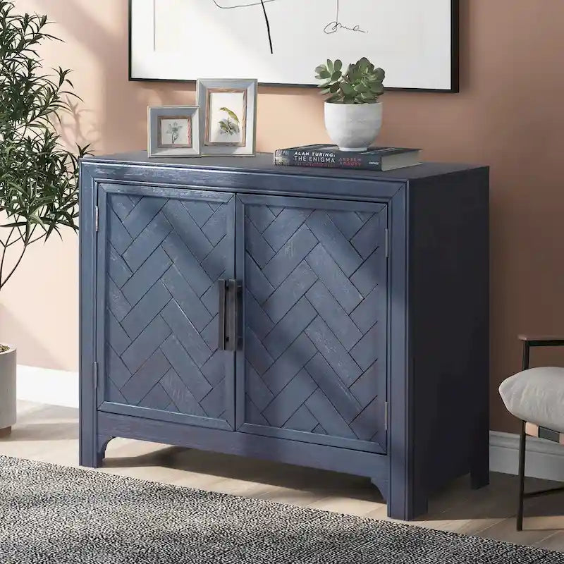 Table console moderne de 40 pouces avec 2 étagères pour salon