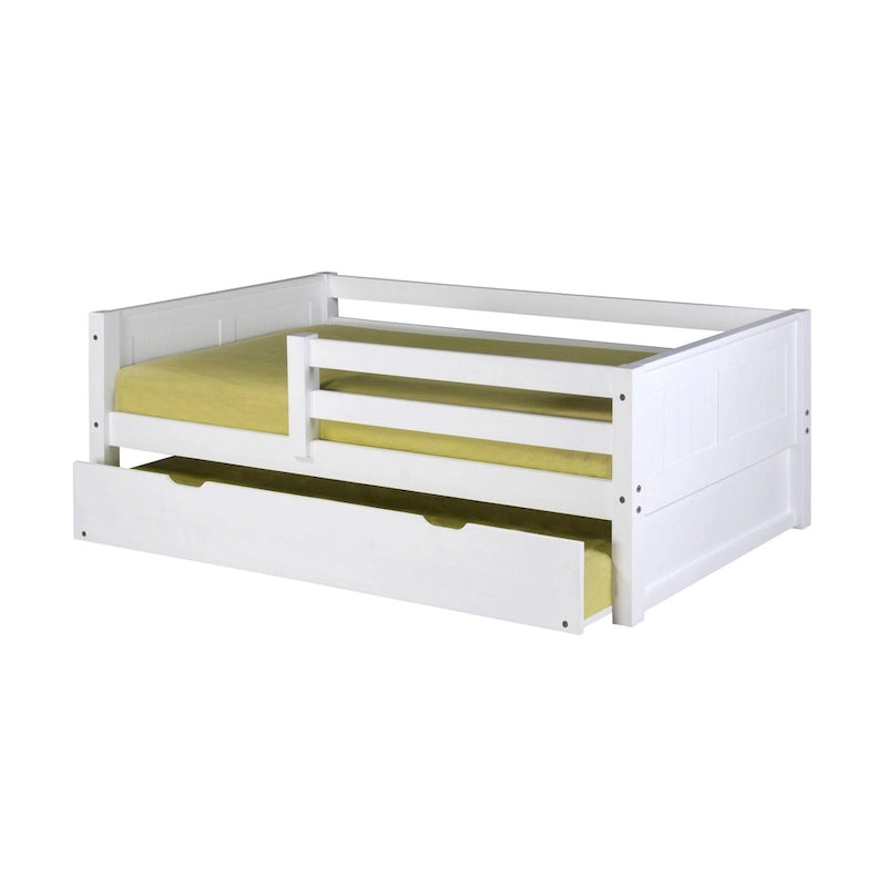 Tête de lit Camaflexi à panneaux - Lit de jour simple avec barrière de sécurité avant et lit gigogne simple