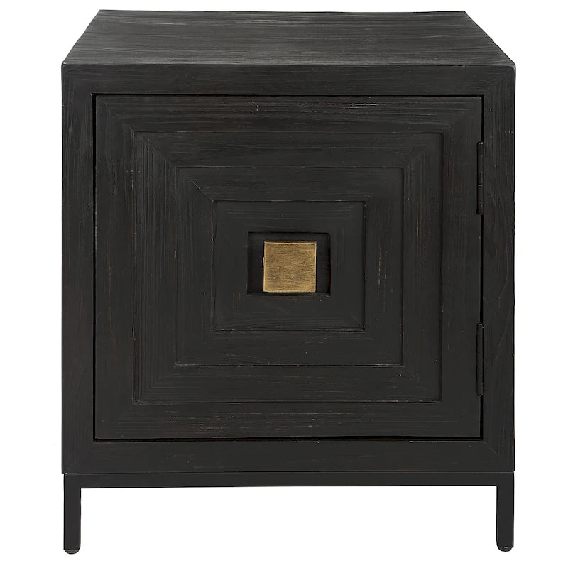 Meuble/table d'appoint géométrique Aiken d'Uttermost - 56 cm (L) x 66 cm (H) x 51 cm (P)