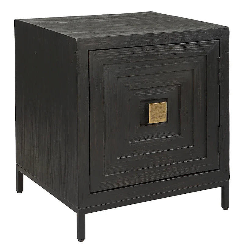 Meuble/table d'appoint géométrique Aiken d'Uttermost - 56 cm (L) x 66 cm (H) x 51 cm (P)