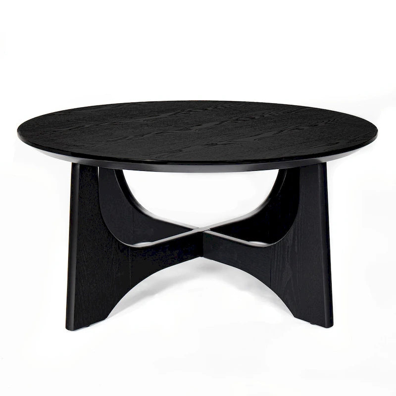 Table basse ronde en bois de 36 pouces pour salon