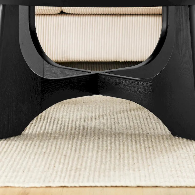 Table basse ronde en bois de 36 pouces pour salon