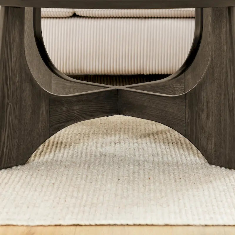 Table basse ronde en bois de 36 pouces pour salon