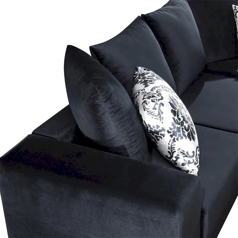 Canapé d'angle moderne en forme de U Merax avec de nombreux coussins inclus
