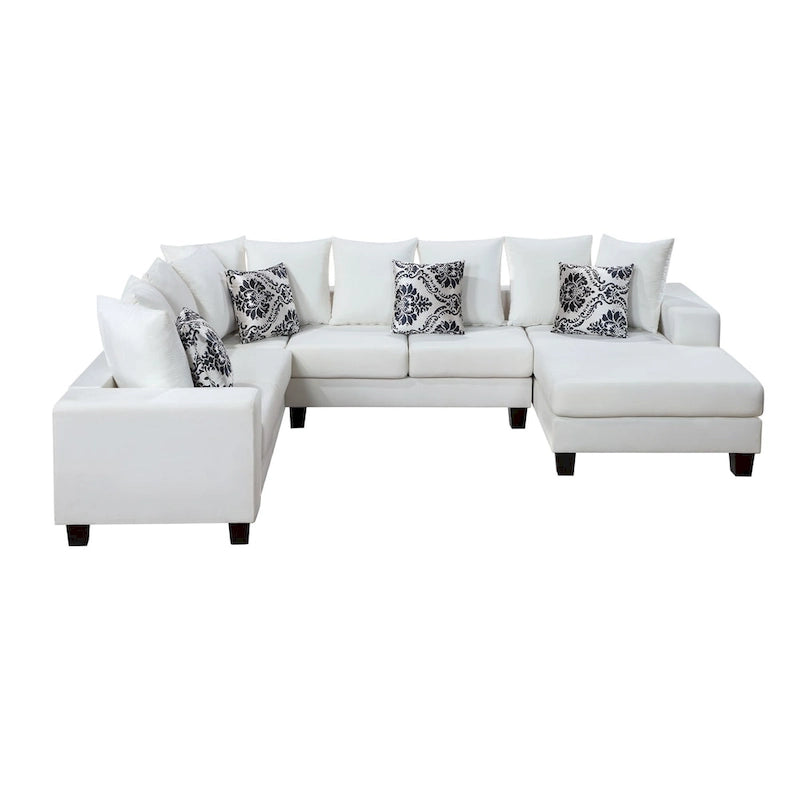 Canapé d'angle moderne en forme de U Merax avec de nombreux coussins inclus