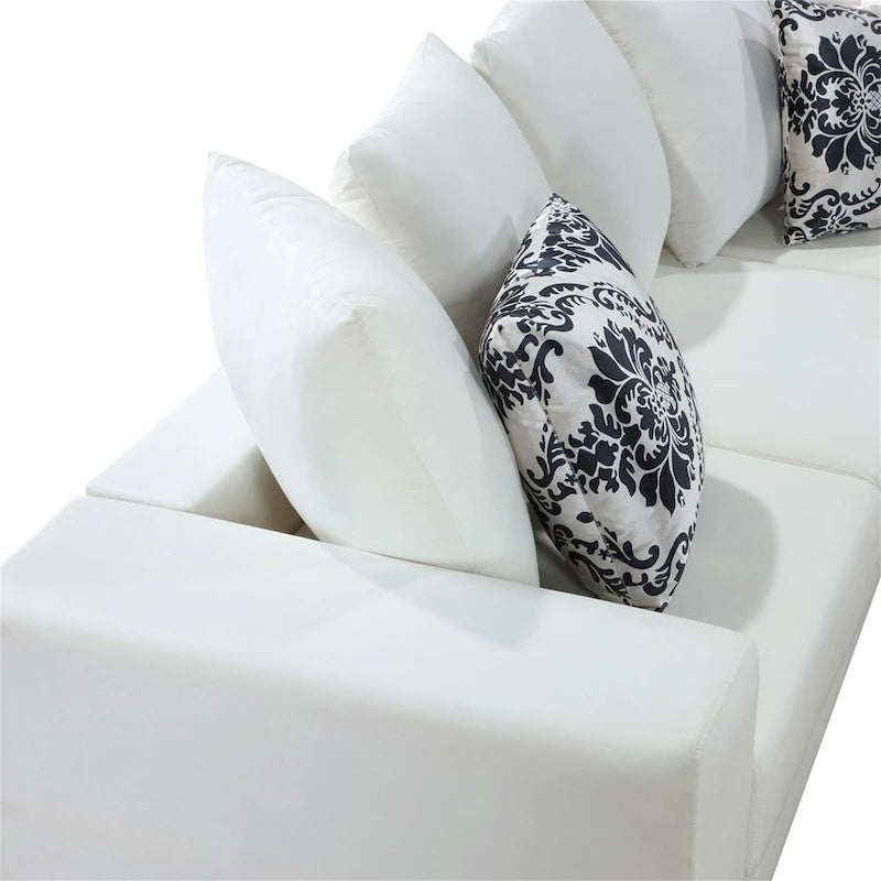 Canapé d'angle moderne en forme de U Merax avec de nombreux coussins inclus