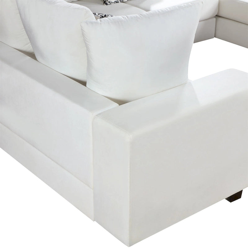 Canapé d'angle moderne en forme de U Merax avec de nombreux coussins inclus