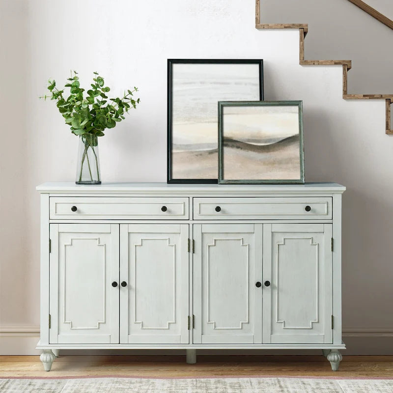 Ruby 58Traditional Wide 2 Drawer Sideboard with Adjustable Shelves By HULALA HOME