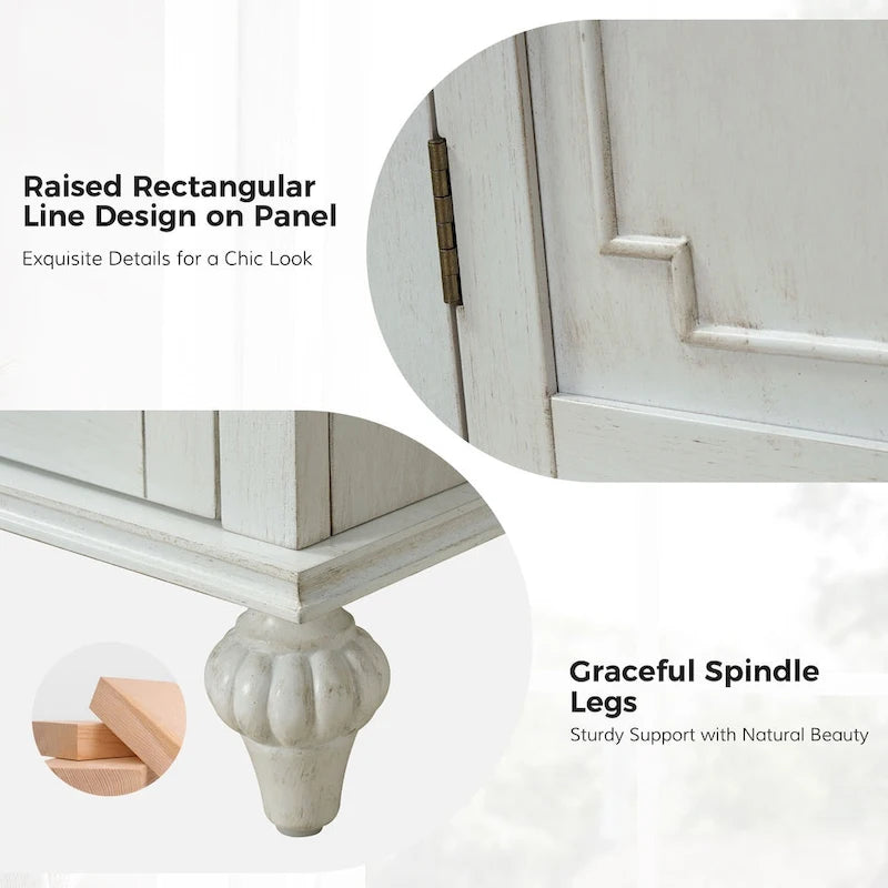 Buffet Ruby 58 traditionnel à 2 tiroirs et étagères réglables par HULALA HOME