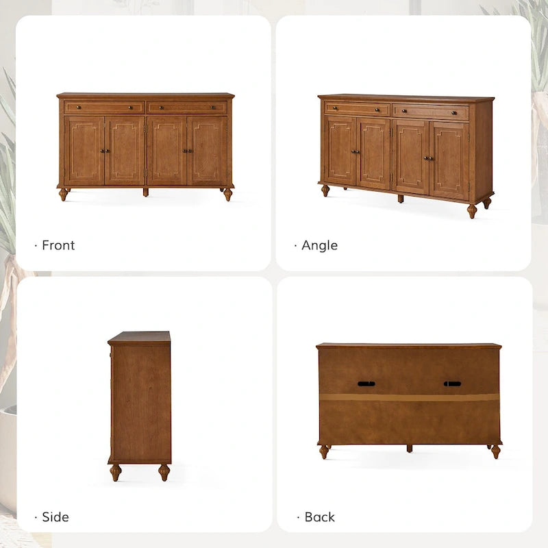 Buffet Ruby 58 traditionnel à 2 tiroirs et étagères réglables par HULALA HOME