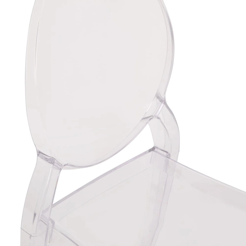 Ensemble de 4 chaises de banquet extra larges en résine résistante aux intempéries - 52 cm (P) x 43 cm (L) x 95 cm (H)