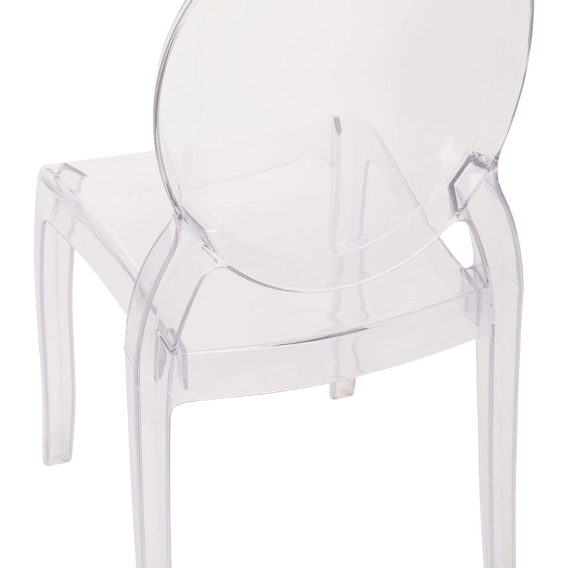 Ensemble de 4 chaises de banquet extra larges en résine résistante aux intempéries - 52 cm (P) x 43 cm (L) x 95 cm (H)