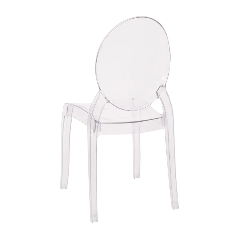 Ensemble de 4 chaises de banquet extra larges en résine résistante aux intempéries - 52 cm (P) x 43 cm (L) x 95 cm (H)