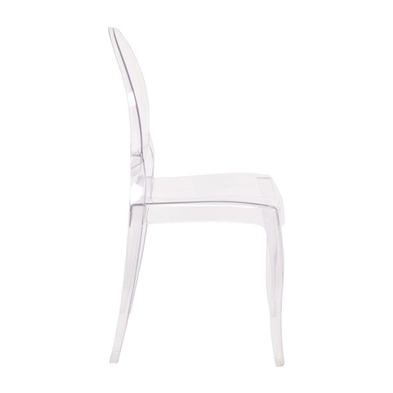 Ensemble de 4 chaises de banquet extra larges en résine résistante aux intempéries - 52 cm (P) x 43 cm (L) x 95 cm (H)