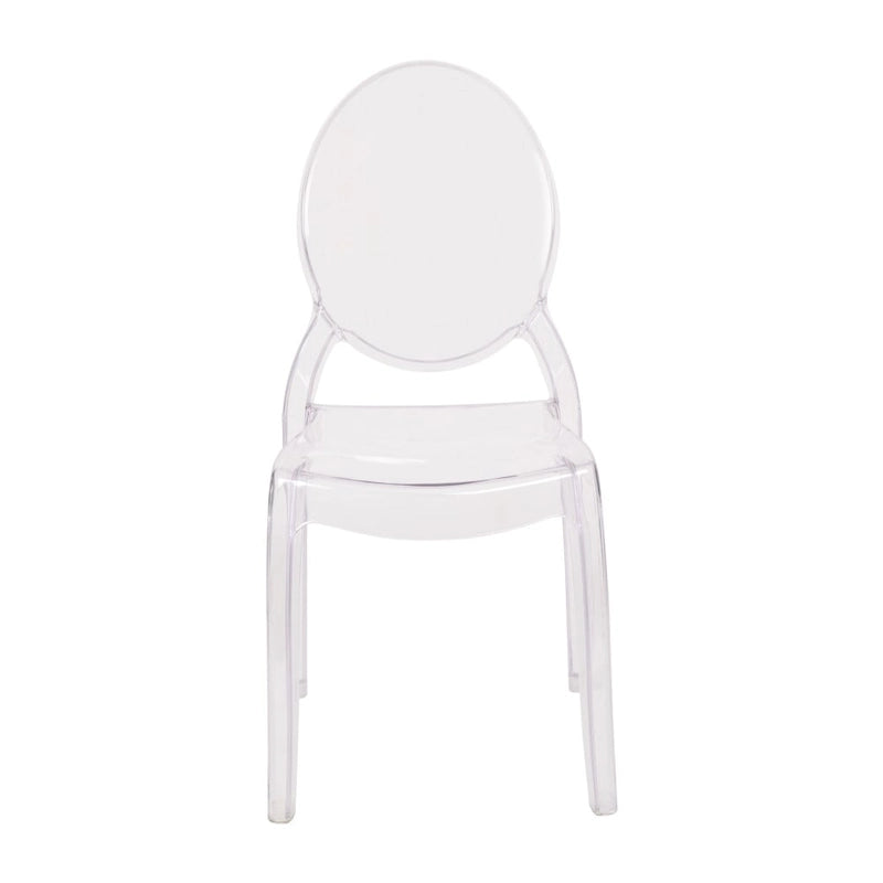 Ensemble de 4 chaises de banquet extra larges en résine résistante aux intempéries - 52 cm (P) x 43 cm (L) x 95 cm (H)