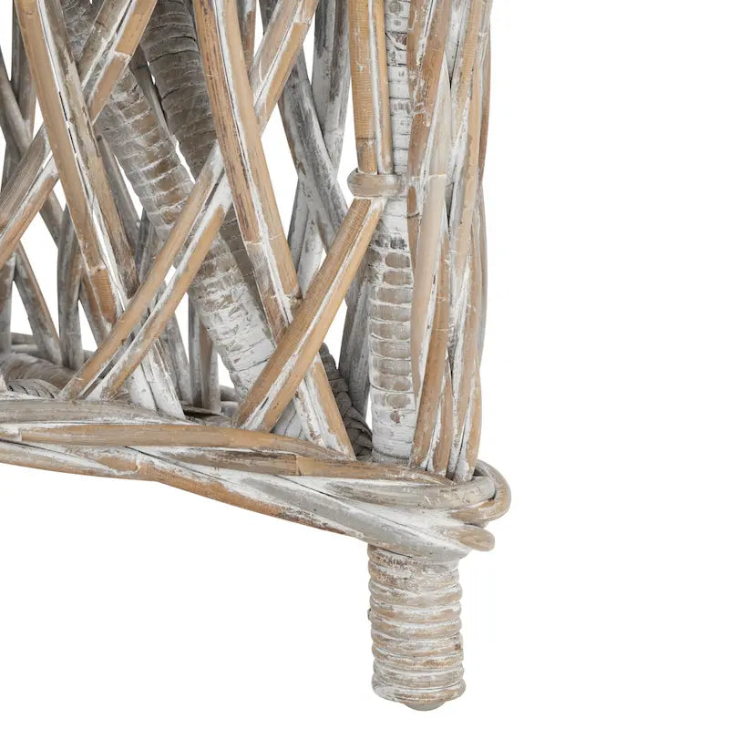 Fauteuil club SAFAVIEH Spyrini en rotin naturel - 65 x 67 x 90 cm (26 x 27 x 36 po)