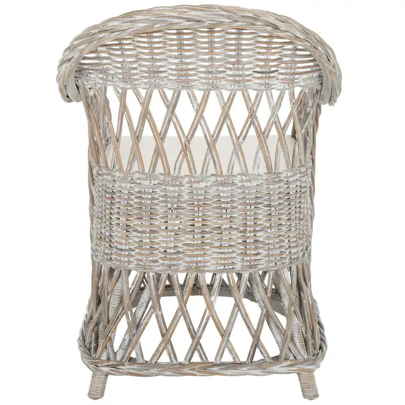 Fauteuil club SAFAVIEH Spyrini en rotin naturel - 65 x 67 x 90 cm (26 x 27 x 36 po)