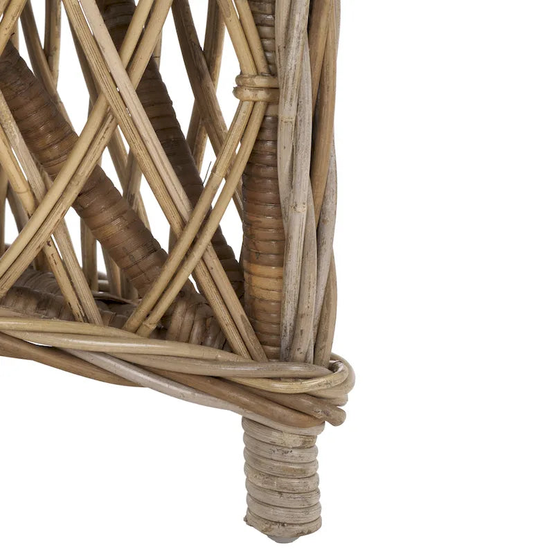 Fauteuil club SAFAVIEH Spyrini en rotin naturel - 65 x 67 x 90 cm (26 x 27 x 36 po)