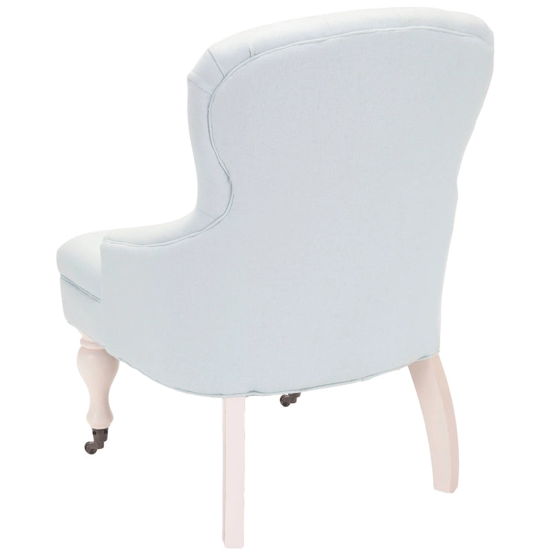 Fauteuil Chrissy beige capitonné SAFAVIEH - 60 x 73 x 88 cm (24 x 29 x 35 po)