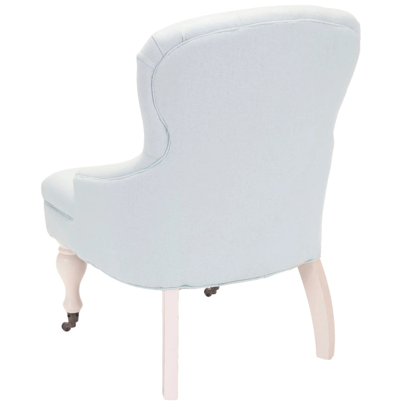 Fauteuil Chrissy beige capitonné SAFAVIEH - 60 x 73 x 88 cm (24 x 29 x 35 po)