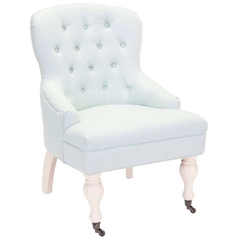 Fauteuil Chrissy beige capitonné SAFAVIEH - 60 x 73 x 88 cm (24 x 29 x 35 po)