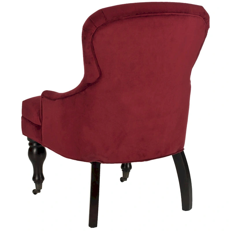 Fauteuil Chrissy beige capitonné SAFAVIEH - 60 x 73 x 88 cm (24 x 29 x 35 po)