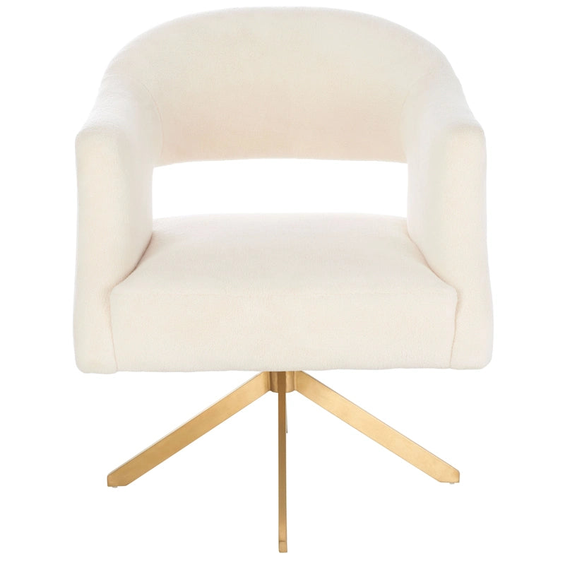 Fauteuil pivotant d'appoint Sanni de SAFAVIEH Couture - 68,6 cm (L) x 73,7 cm (P) x 83,8 cm (H)
