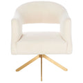 Fauteuil pivotant d'appoint Sanni de SAFAVIEH Couture - 68,6 cm (L) x 73,7 cm (P) x 83,8 cm (H)