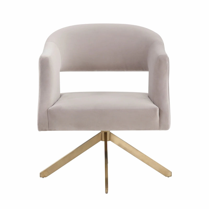 Fauteuil pivotant d'appoint Sanni de SAFAVIEH Couture - 68,6 cm (L) x 73,7 cm (P) x 83,8 cm (H)