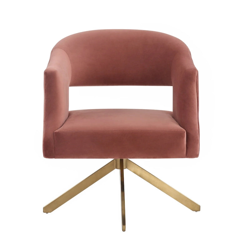 Fauteuil pivotant d'appoint Sanni de SAFAVIEH Couture - 68,6 cm (L) x 73,7 cm (P) x 83,8 cm (H)