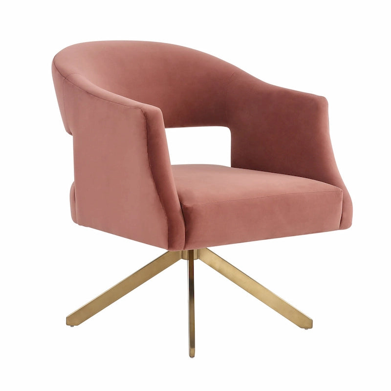 Fauteuil pivotant d'appoint Sanni de SAFAVIEH Couture - 68,6 cm (L) x 73,7 cm (P) x 83,8 cm (H)