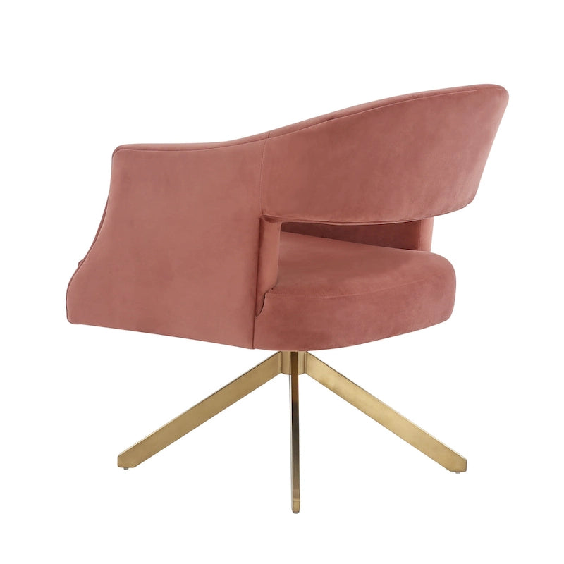 Fauteuil pivotant d'appoint Sanni de SAFAVIEH Couture - 68,6 cm (L) x 73,7 cm (P) x 83,8 cm (H)