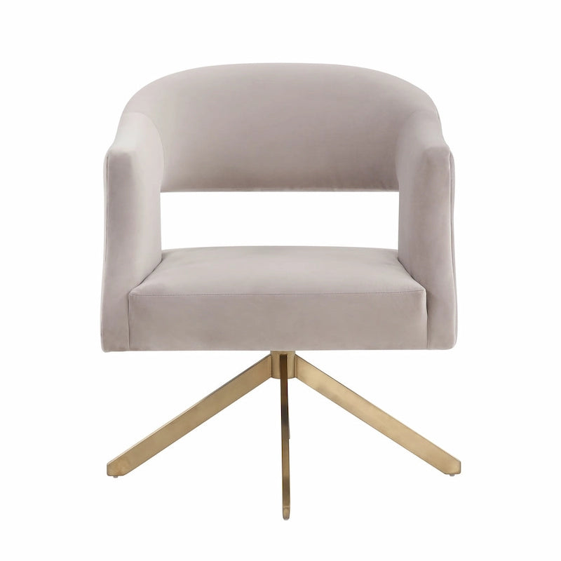 Fauteuil pivotant d'appoint Sanni de SAFAVIEH Couture - 68,6 cm (L) x 73,7 cm (P) x 83,8 cm (H)