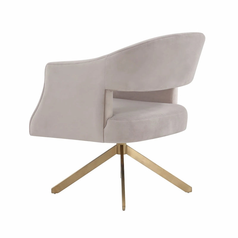 Fauteuil pivotant d'appoint Sanni de SAFAVIEH Couture - 68,6 cm (L) x 73,7 cm (P) x 83,8 cm (H)