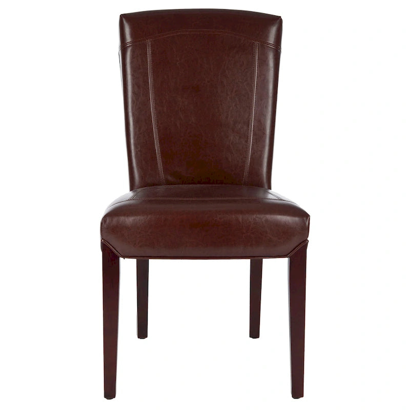 Chaises de salle à manger SAFAVIEH Suzie Parsons en cuir marbré marron (lot de 2) - 51,5 x 63 x 100 cm - 51 cm (L) x 64 cm (P) x 99 cm (H)