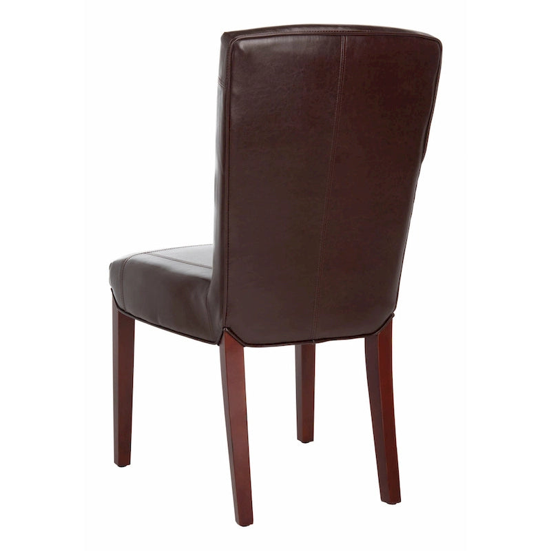 Chaises de salle à manger SAFAVIEH Suzie Parsons en cuir marbré marron (lot de 2) - 51,5 x 63 x 100 cm - 51 cm (L) x 64 cm (P) x 99 cm (H)
