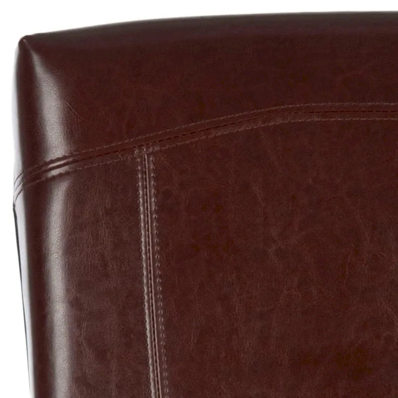 Chaises de salle à manger SAFAVIEH Suzie Parsons en cuir marbré marron (lot de 2) - 51,5 x 63 x 100 cm - 51 cm (L) x 64 cm (P) x 99 cm (H)