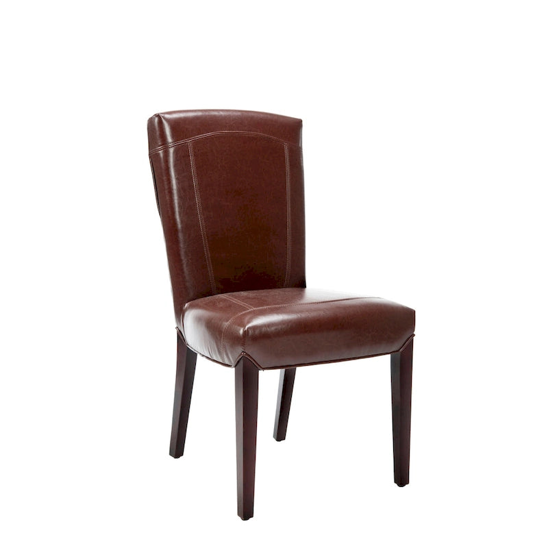 Chaises de salle à manger SAFAVIEH Suzie Parsons en cuir marbré marron (lot de 2) - 51,5 x 63 x 100 cm - 51 cm (L) x 64 cm (P) x 99 cm (H)