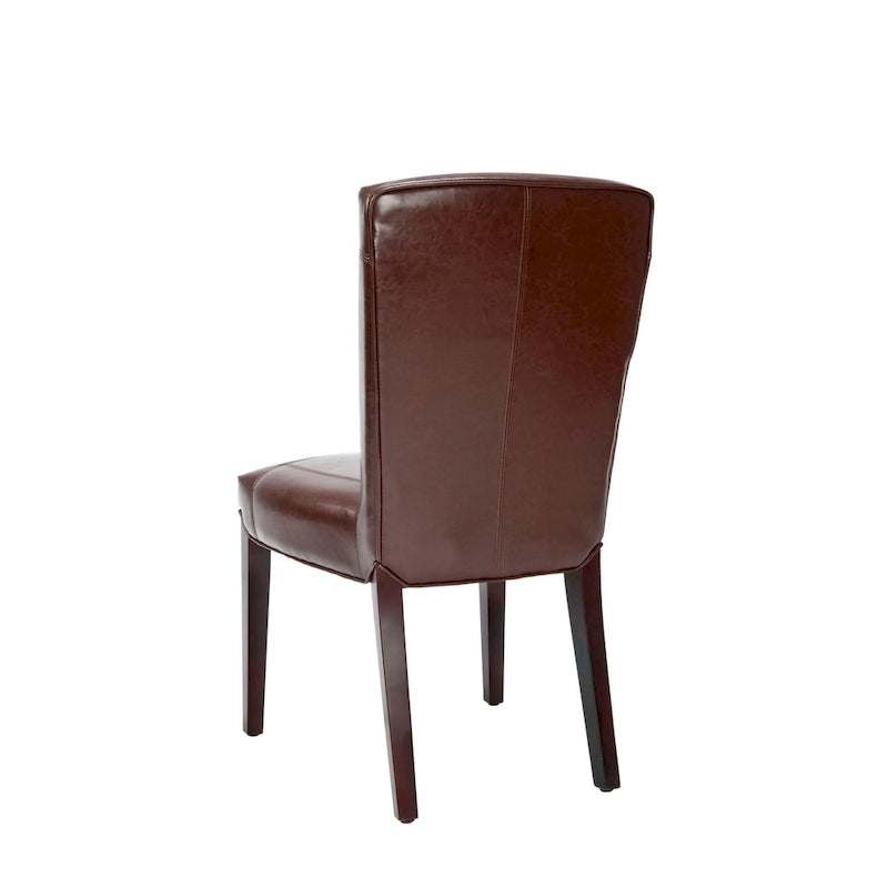Chaises de salle à manger SAFAVIEH Suzie Parsons en cuir marbré marron (lot de 2) - 51,5 x 63 x 100 cm - 51 cm (L) x 64 cm (P) x 99 cm (H)