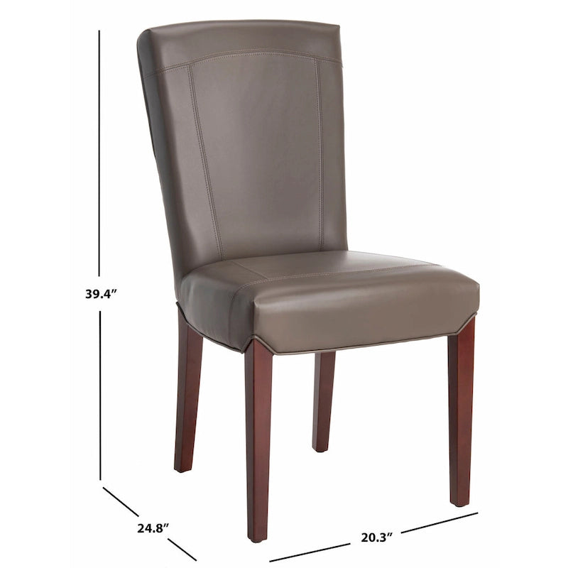 Chaises de salle à manger SAFAVIEH Suzie Parsons en cuir marbré marron (lot de 2) - 51,5 x 63 x 100 cm - 51 cm (L) x 64 cm (P) x 99 cm (H)