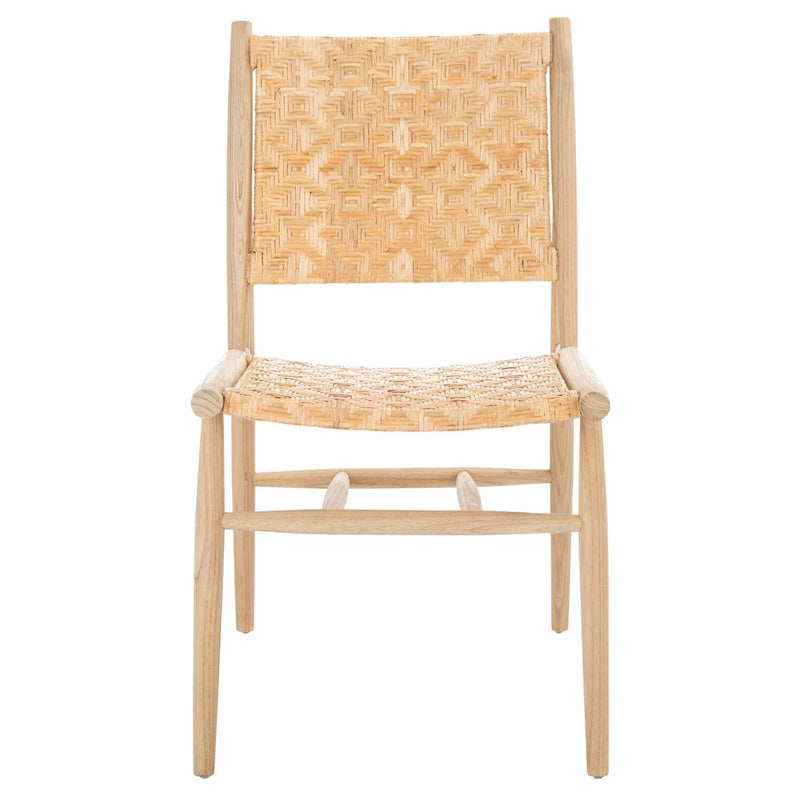 Chaises de salle à manger SAFAVIEH Nadine en rotin style côtier (lot de 2) - 63 x 50 cm (L) x 40 cm (H) - 64 x 51 x 89 cm (l)