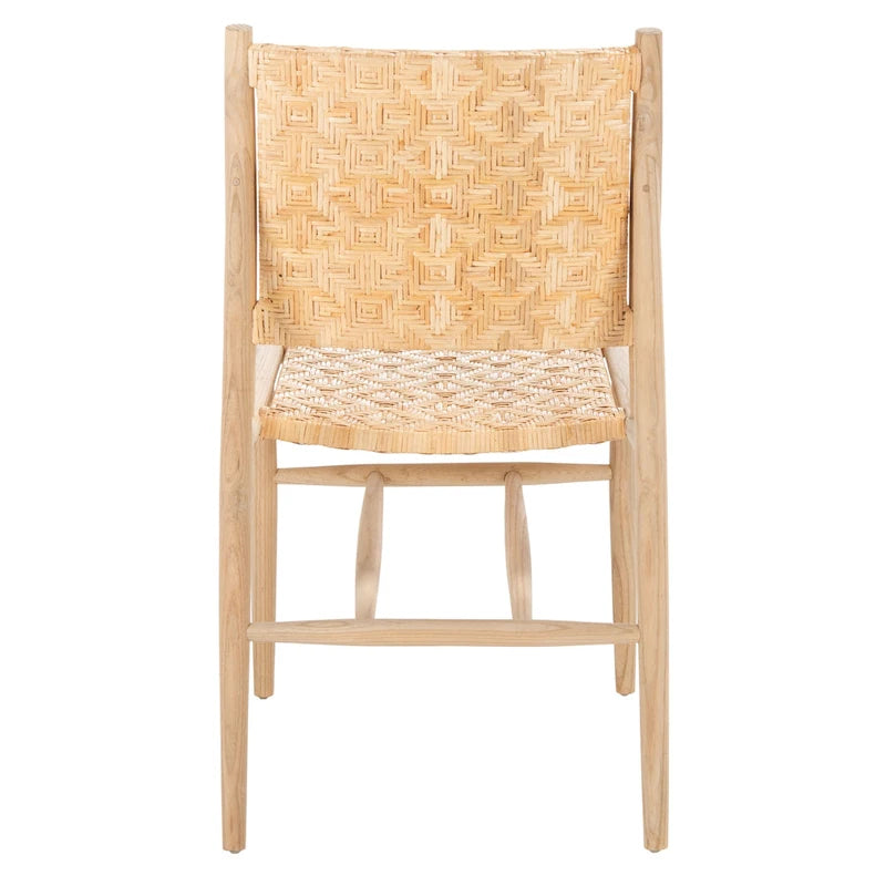 Chaises de salle à manger SAFAVIEH Nadine en rotin style côtier (lot de 2) - 63 x 50 cm (L) x 40 cm (H) - 64 x 51 x 89 cm (l)