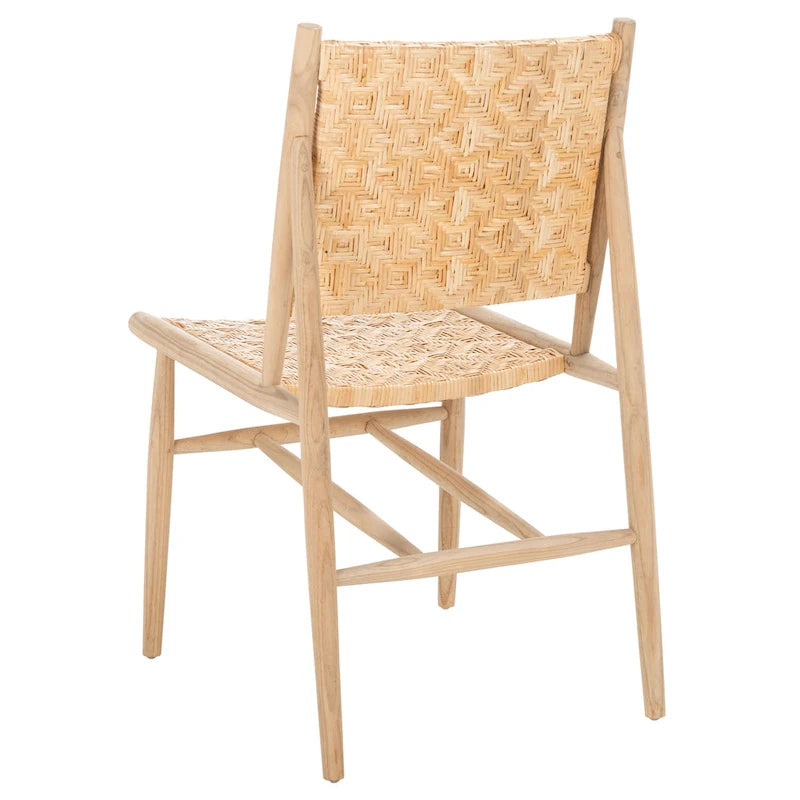 Chaises de salle à manger SAFAVIEH Nadine en rotin style côtier (lot de 2) - 63 x 50 cm (L) x 40 cm (H) - 64 x 51 x 89 cm (l)