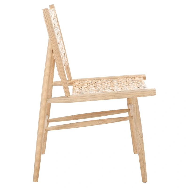 Chaises de salle à manger SAFAVIEH Nadine en rotin style côtier (lot de 2) - 63 x 50 cm (L) x 40 cm (H) - 64 x 51 x 89 cm (l)