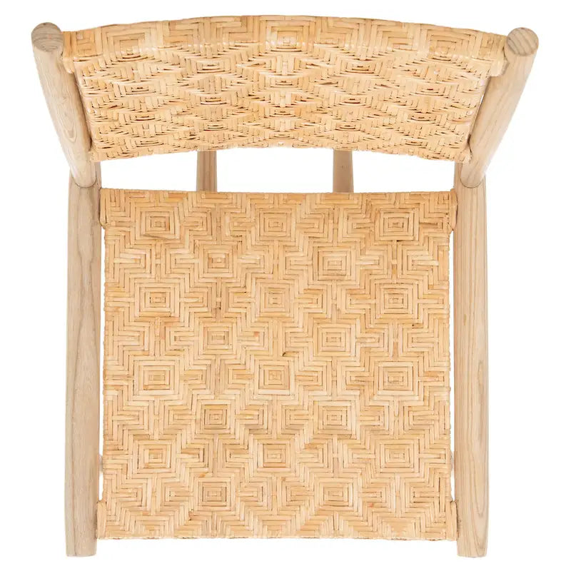 Chaises de salle à manger SAFAVIEH Nadine en rotin style côtier (lot de 2) - 63 x 50 cm (L) x 40 cm (H) - 64 x 51 x 89 cm (l)