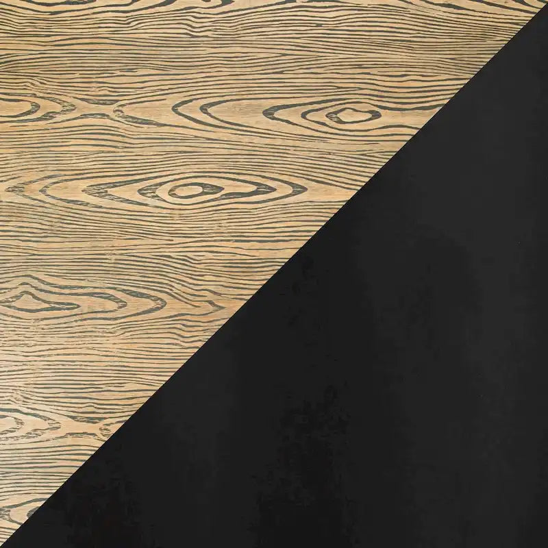 Table de bar/salle à manger ronde Dakota industrielle réglable en métal brun naturel et noir, 43 pouces