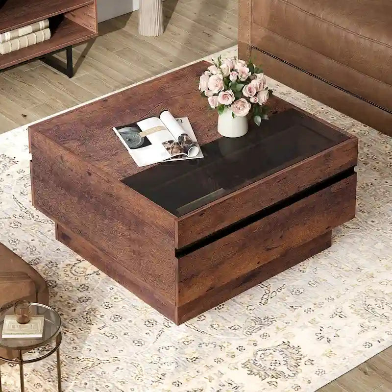Ensemble meuble TV et table basse WAMPAT moderne (2 pièces)