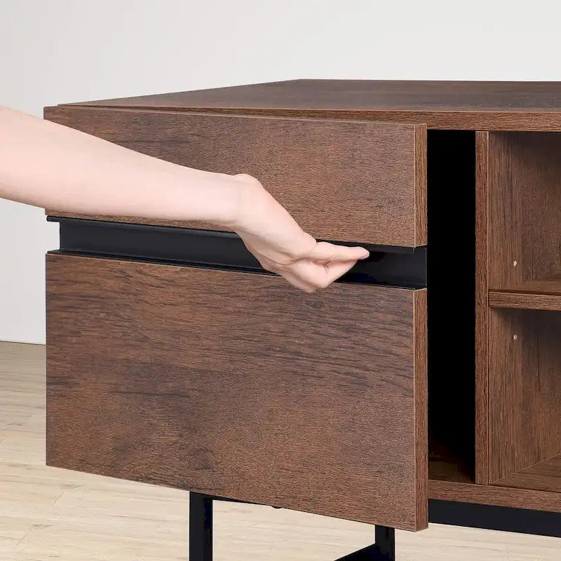 Ensemble meuble TV et table basse WAMPAT moderne (2 pièces)